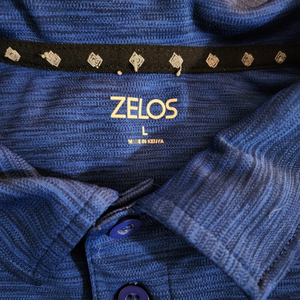 ZELOS Polo Shirt | Boys L | Vibrant Blue - Picture 3 of 5